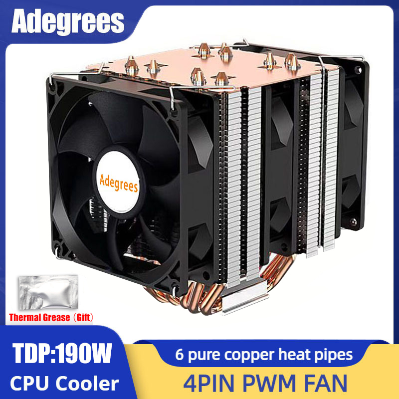 Enfriador de CPU de 6 tubos de - Cpu Heatsink reseña y precio