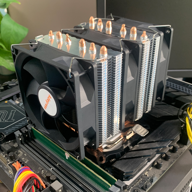 Enfriador de CPU con 6 tubos d - Cpu Heatsink reseña y precio